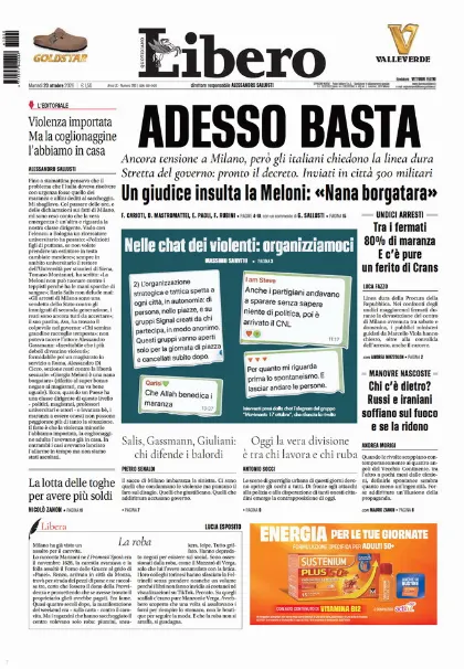 Prima pagina Libero