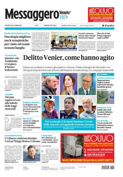 Prima pagina Messaggero Veneto | Gorizia