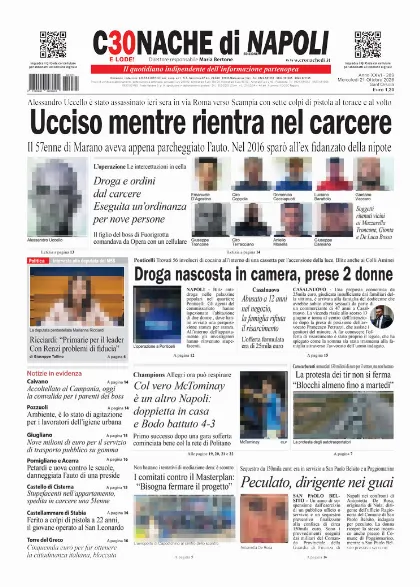 Prima pagina Cronache di Napoli