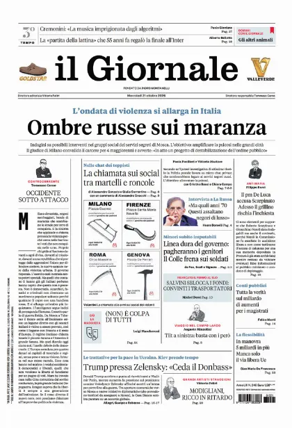 Prima pagina il Giornale
