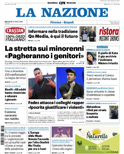Prima pagina La Nazione