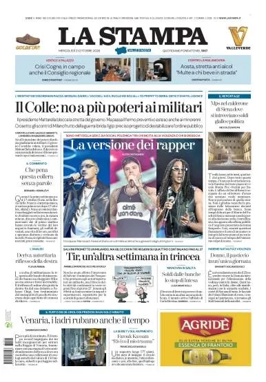 Prima pagina La Stampa | Aosta