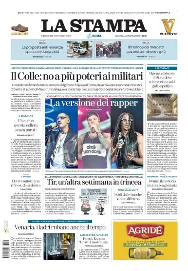 Prima pagina La Stampa | Biella