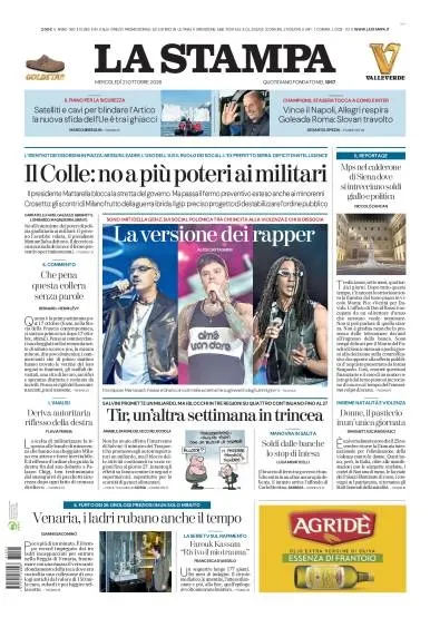 Prima pagina La Stampa | Milano