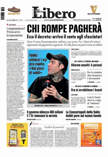 Prima pagina Libero