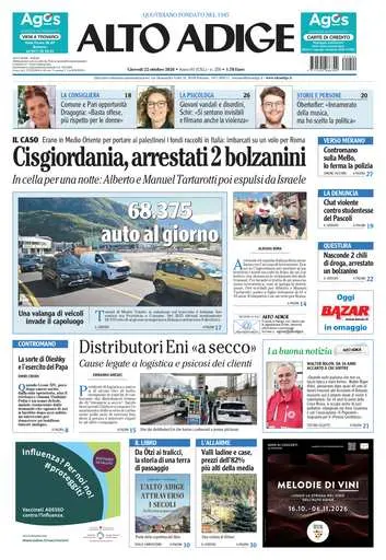 Prima pagina Alto Adige
