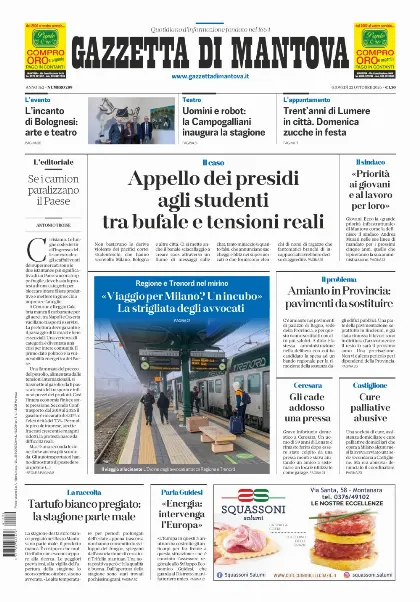 Prima pagina Gazzetta di Mantova