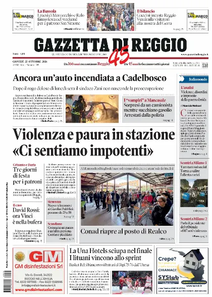 Prima pagina Gazzetta di Reggio