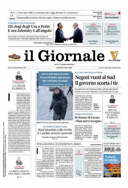 Prima pagina il Giornale