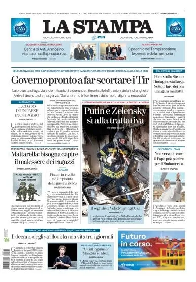 Prima pagina La Stampa | Asti
