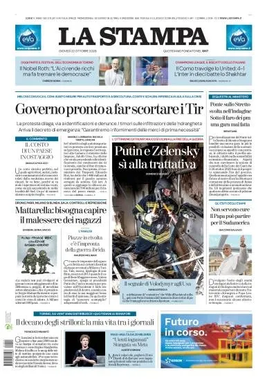 Prima pagina La Stampa