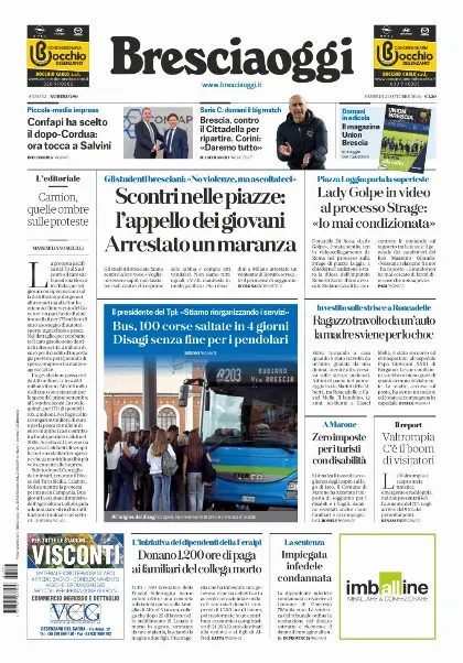 Prima pagina Bresciaoggi