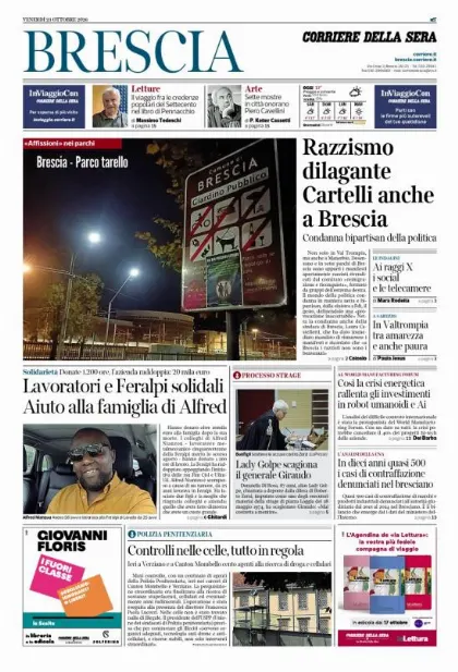Prima pagina Corriere della Sera | Brescia