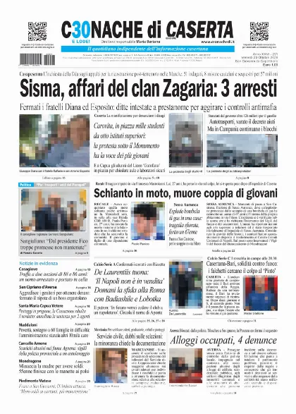 Prima pagina Cronache di Caserta