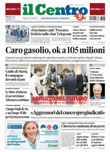 Prima pagina Il Centro | Chieti