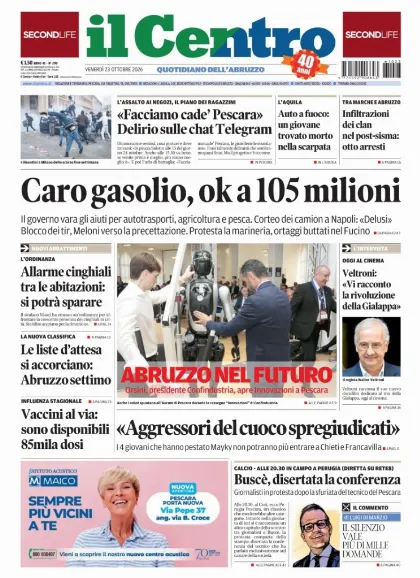 Prima pagina Il Centro | Pescara