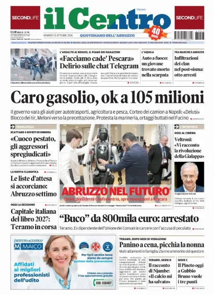 Prima pagina Il Centro | Teramo