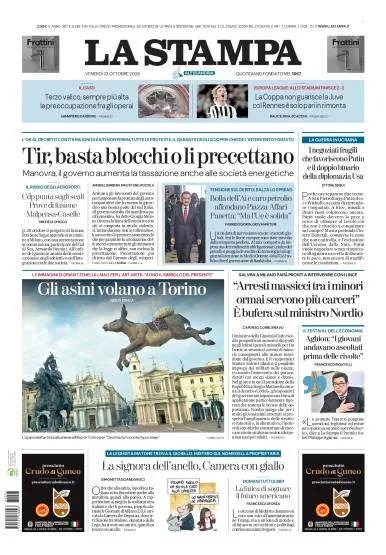 Prima pagina La Stampa | Alessandria