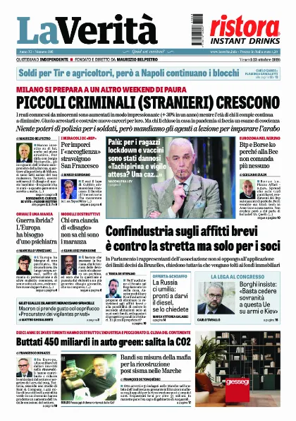 Prima pagina La Verita