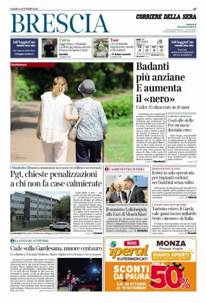 Prima pagina Corriere della Sera | Brescia