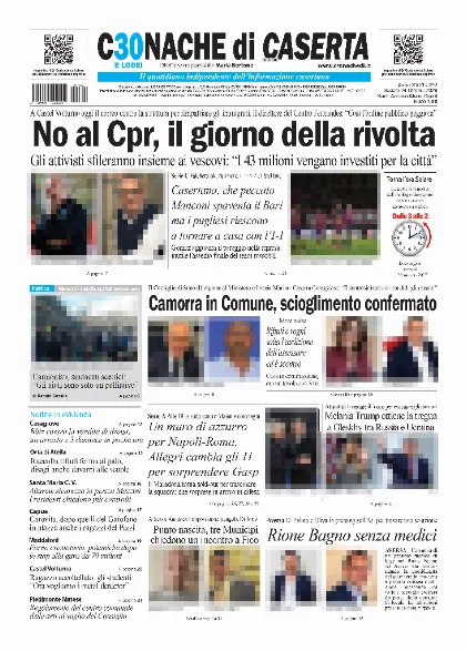 Prima pagina Cronache di Caserta