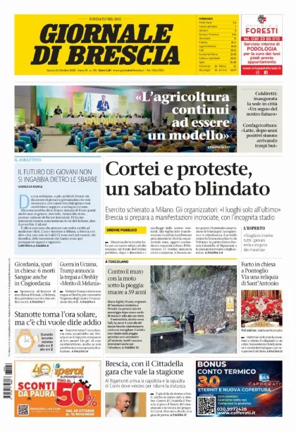 Prima pagina Giornale di Brescia