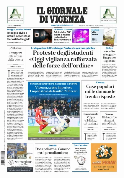 Prima pagina Il Giornale di Vicenza