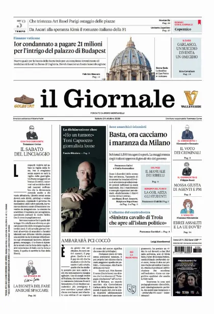 Prima pagina il Giornale