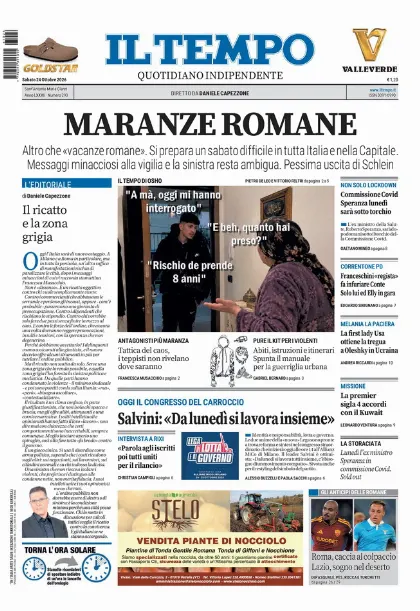 Prima pagina Il Tempo