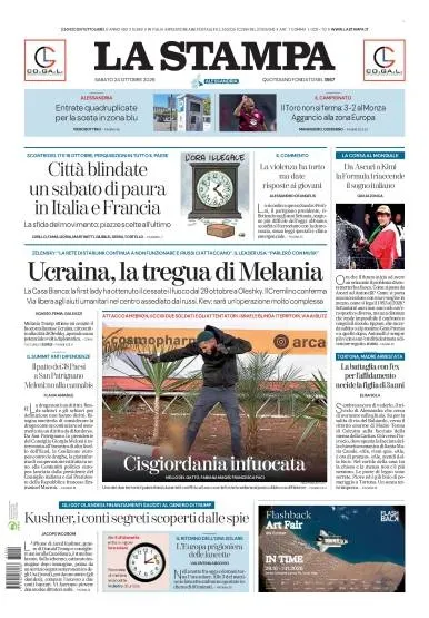 Prima pagina La Stampa | Alessandria