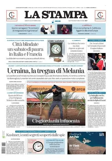Prima pagina La Stampa | Cuneo