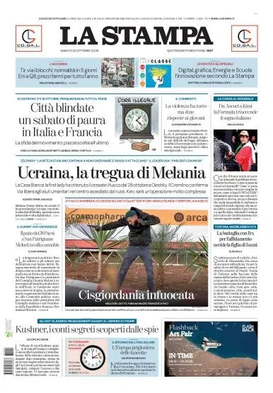 Prima pagina La Stampa