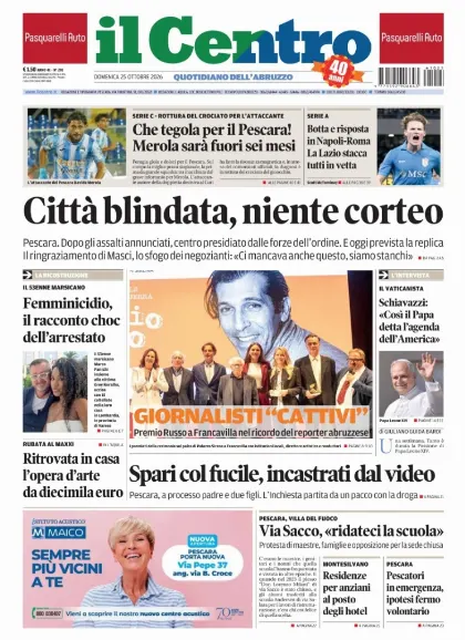 Prima pagina Il Centro | Pescara