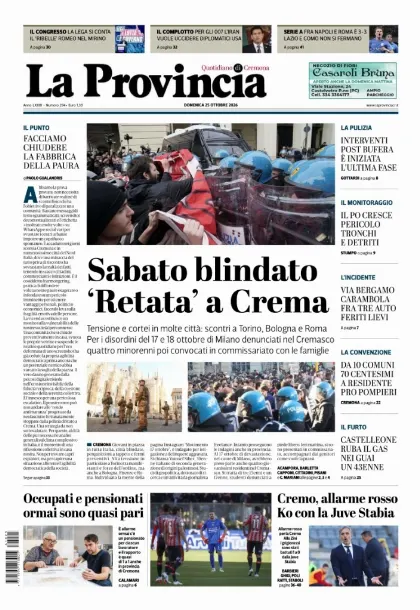 Prima pagina La Provincia