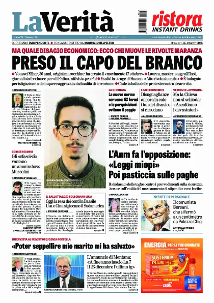 Prima pagina La Verita
