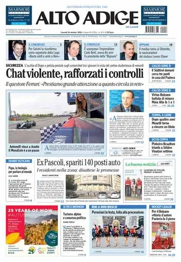 Prima pagina Alto Adige