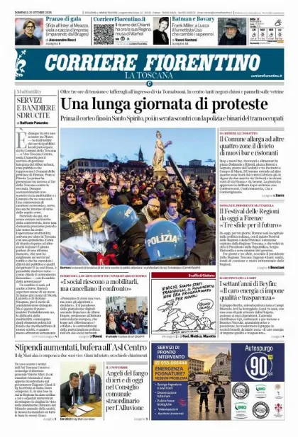 Prima pagina Corriere Fiorentino