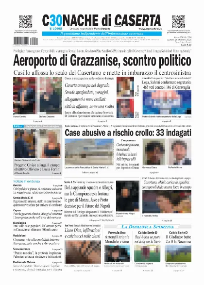 Prima pagina Cronache di Caserta