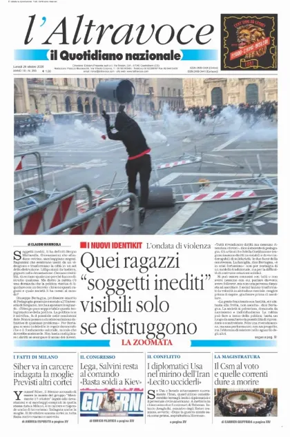 Prima pagina Il Quotidiano del Sud | L'Altravoce