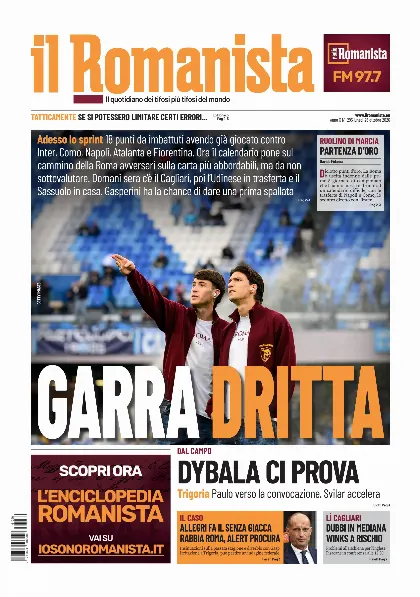 Prima pagina Il Romanista