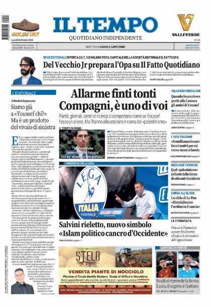 Prima pagina Il Tempo