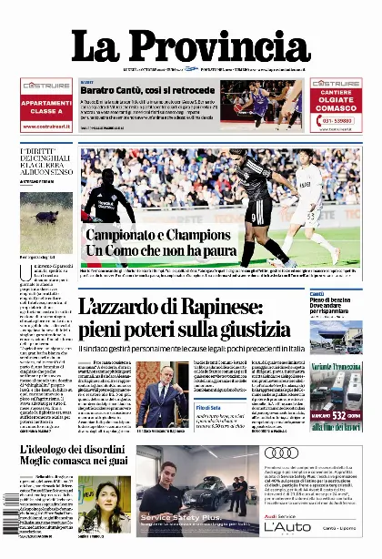 Prima pagina La Provincia