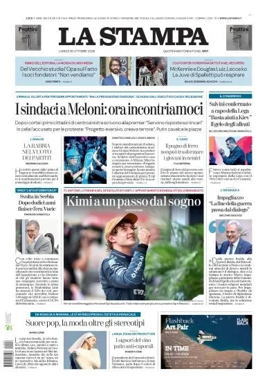 Prima pagina La Stampa | Milano