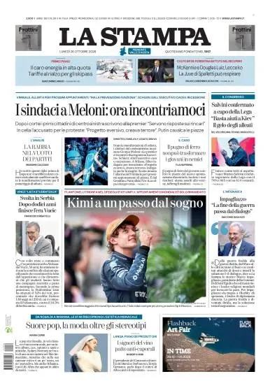 Prima pagina La Stampa | Vercelli