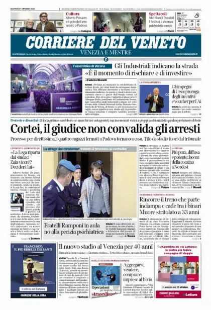Prima pagina Corriere del Veneto | Venezia e Mestre