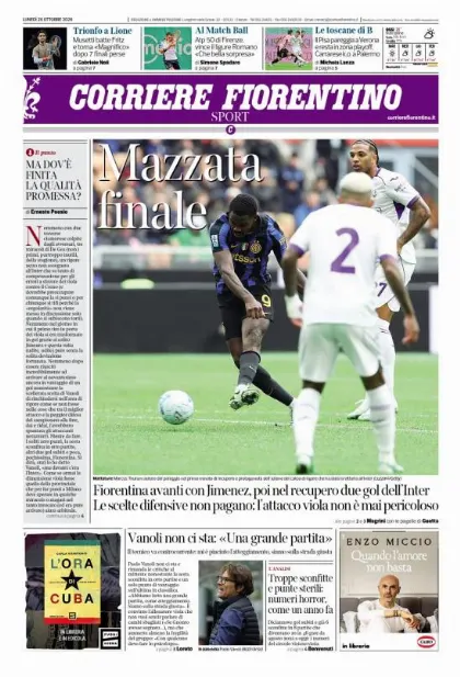 Prima pagina Corriere Fiorentino