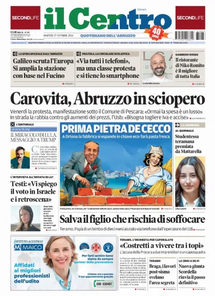Prima pagina Il Centro | Teramo