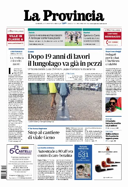 Prima pagina La Provincia