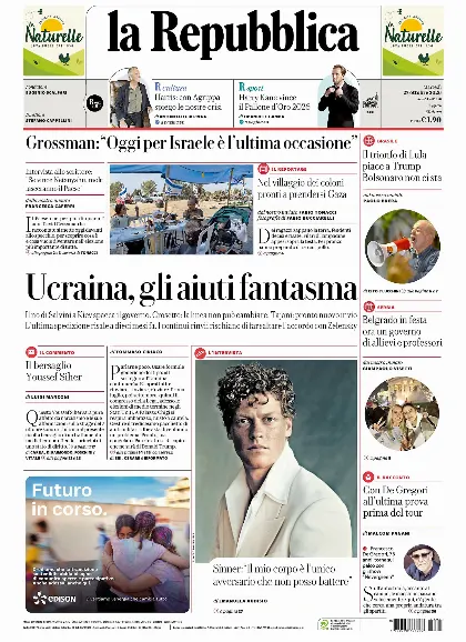 Prima pagina la Repubblica