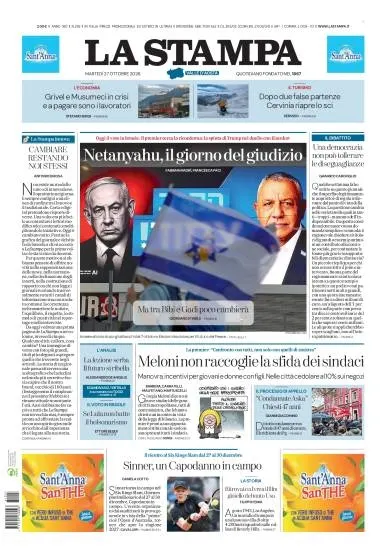 Prima pagina La Stampa | Aosta